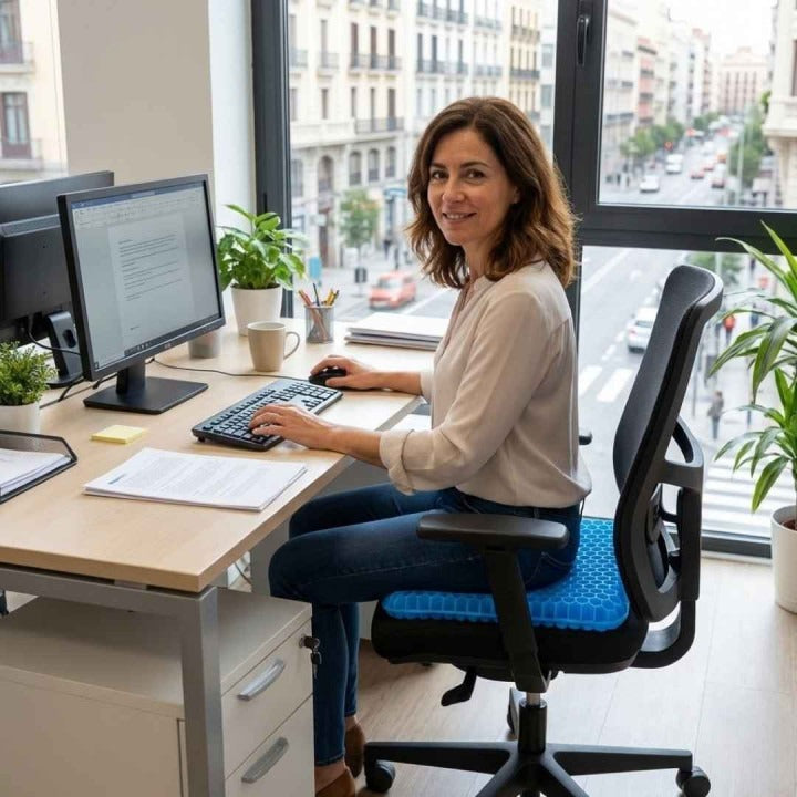 VentraGel™ | Menos presión. Menos calor. Más horas sentado sin molestia.